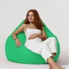 Pouf poire XXL extérieur vert ARTA