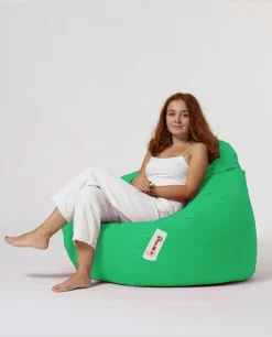 Pouf poire XXL extérieur vert ARTA