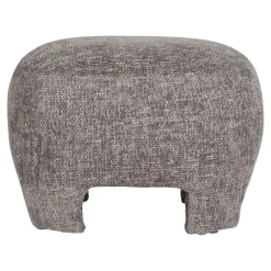 Pouf repose-pieds gris sur 4 pieds BERLIN