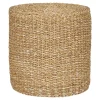 Pouf rond en jonc de mer, style bohème BRUGES