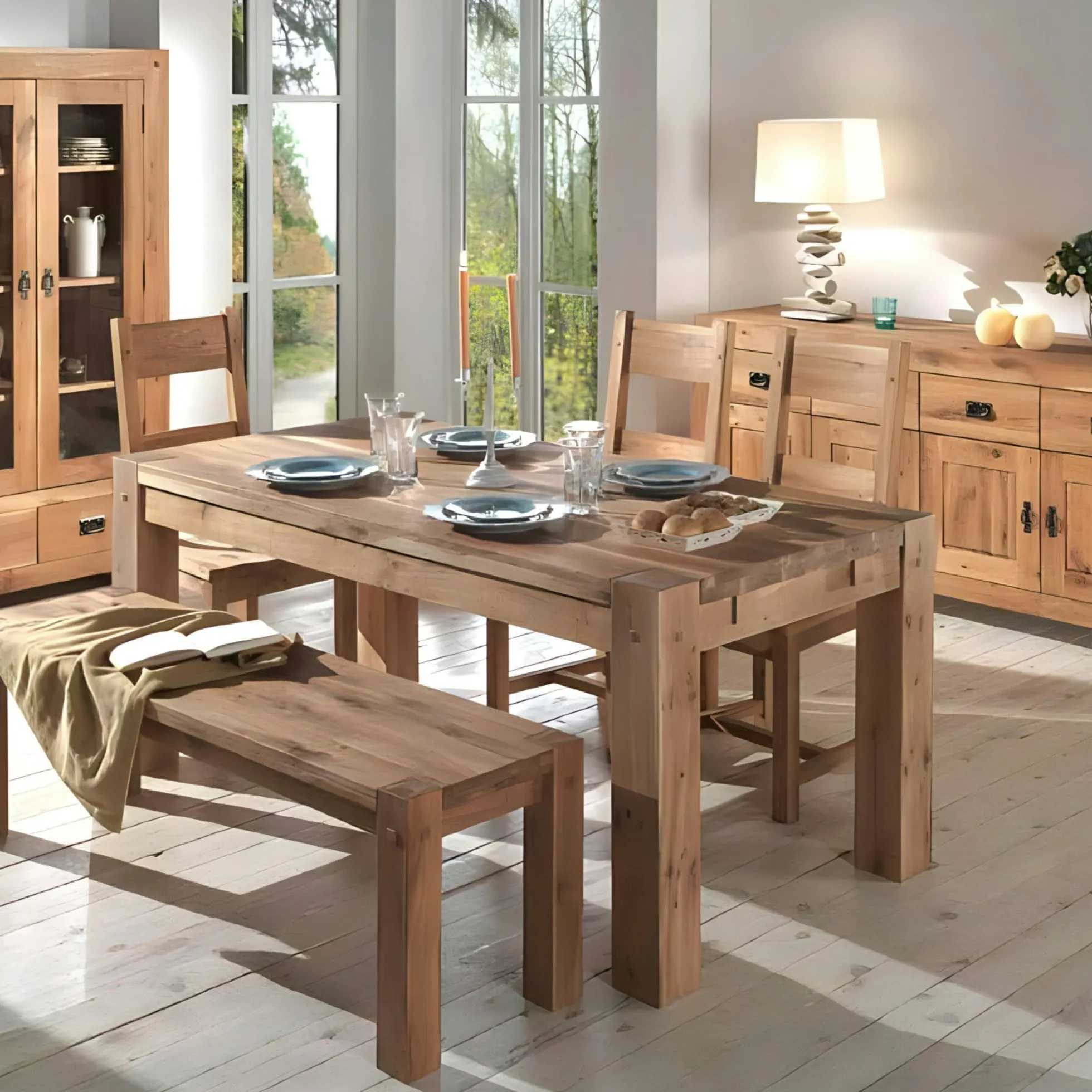 Rallonge 50cm Chêne pour table repas 150 et 180 FJORD