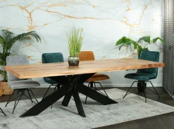 Rallonge pour les tables en chêne huilé bords naturels 180 / 200 / 220 et 240 cm PALERME (50 cm)