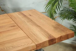 Rallonge pour les tables en chêne huilé bords naturels 180 / 200 / 220 et 240 cm PALERME (50 cm)