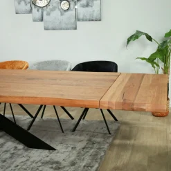 Rallonge pour les tables en chêne huilé bords naturels 300 cm PALERME (50 cm)