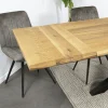 Rallonge pour table bords naturels (180/200/240) chêne huilé ETNA