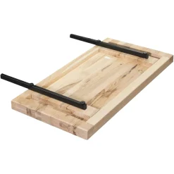 Rallonge pour table extensible bois de chêne huilé bords droits180, 200, 220, 240 cm PALERME (50 cm)