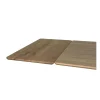 Rallonge pour table extensible bois de chêne blanc bords arrondis 200 ou 220 cm HAVEN (50 cm)
