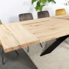 Rallonge pour table extensible en chêne blanc bords droits 200 et 240 cm PALERME