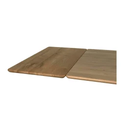 Rallonge pour table extensible bois de chêne huilé bords arrondis 200 ou 220 cm HAVEN (50 cm)