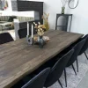 Rallonges en bois de chêne fumé avec bordures naturelles pour table à manger SAVONE 140 cm / 200 cm / 240 cm (lot de 2)