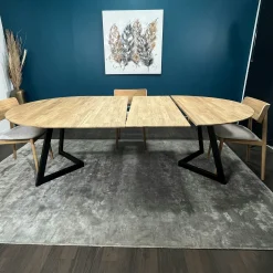 Rallonges pour table extensible en chêne huilé 140-340 cm (lot de 2) COLOGNE