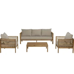 Salon de jardin en bois d'acacia 5 places BAHIA