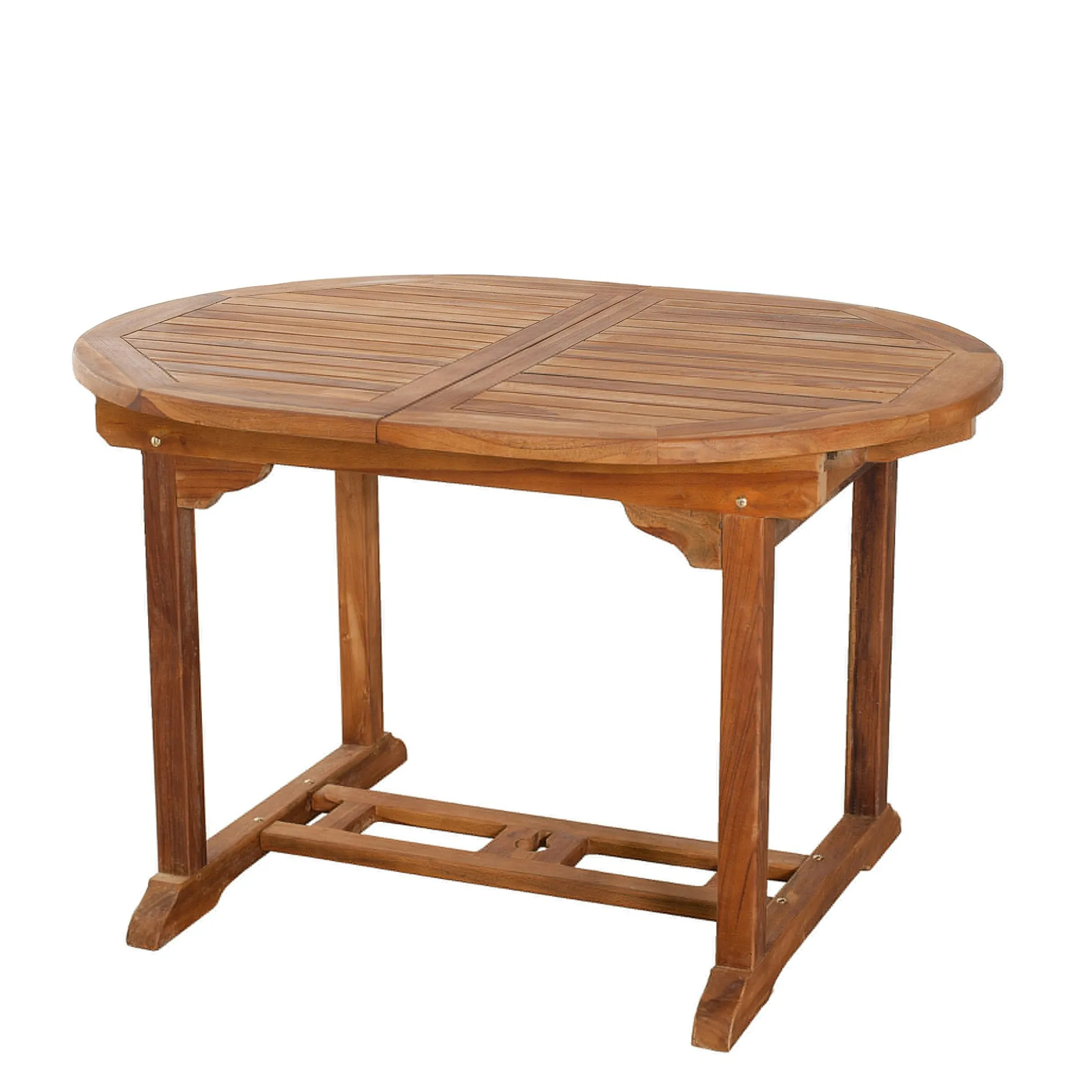 Salon de jardin en teck huilé Table ovale 120/180cm 6 chaises MACAO