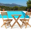 Salon de jardin en teck (1 table, 2 chaises) MENDOZA