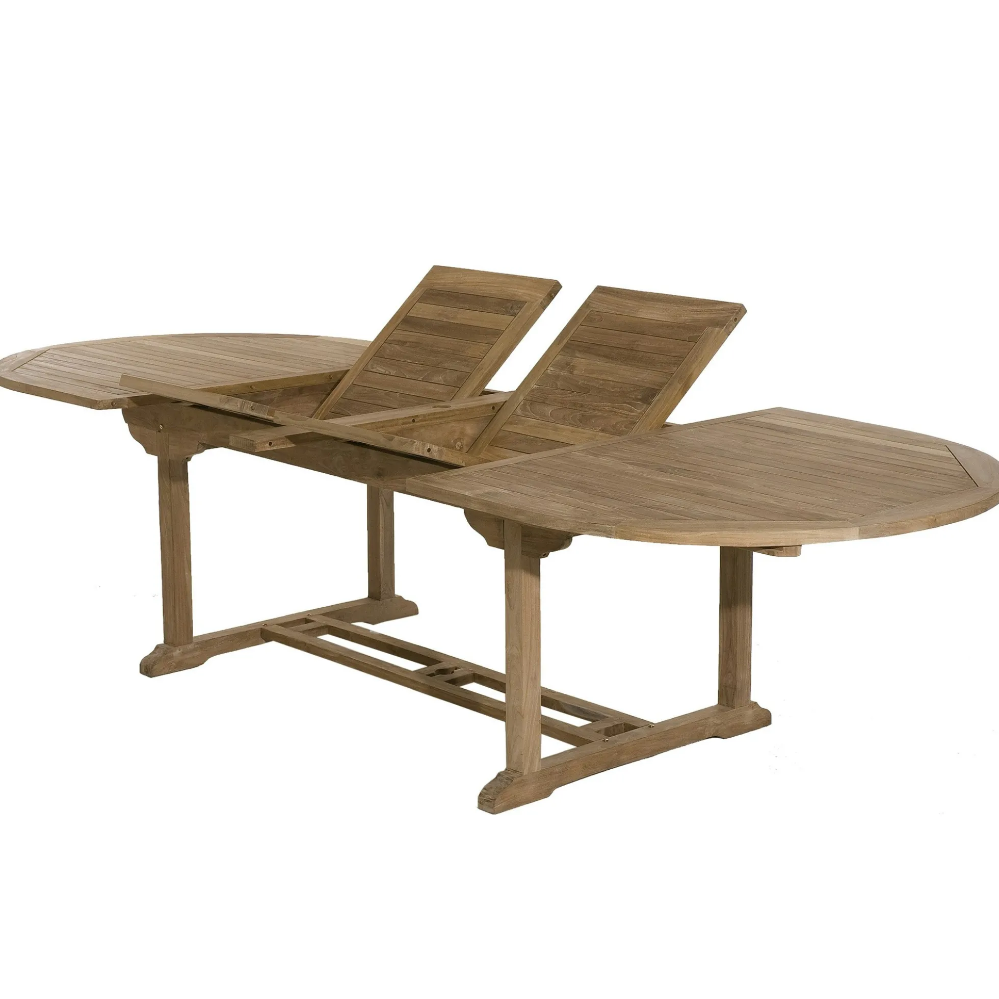 Salon de jardin en Teck table ovale 200/300cm 8 chaises SUMMER