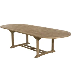 Salon de jardin en Teck table ovale 200/300cm 8 chaises SUMMER