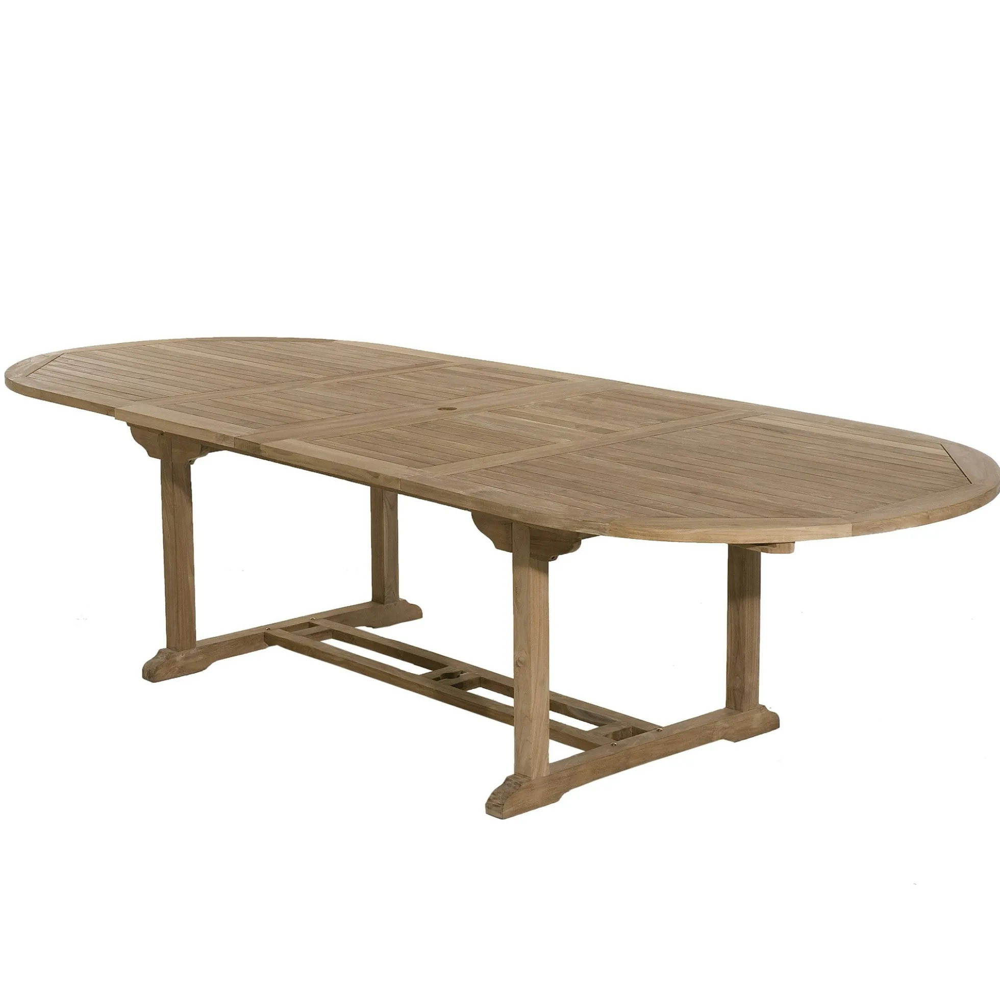 Salon de jardin en Teck table ovale 200/300cm 8 chaises SUMMER
