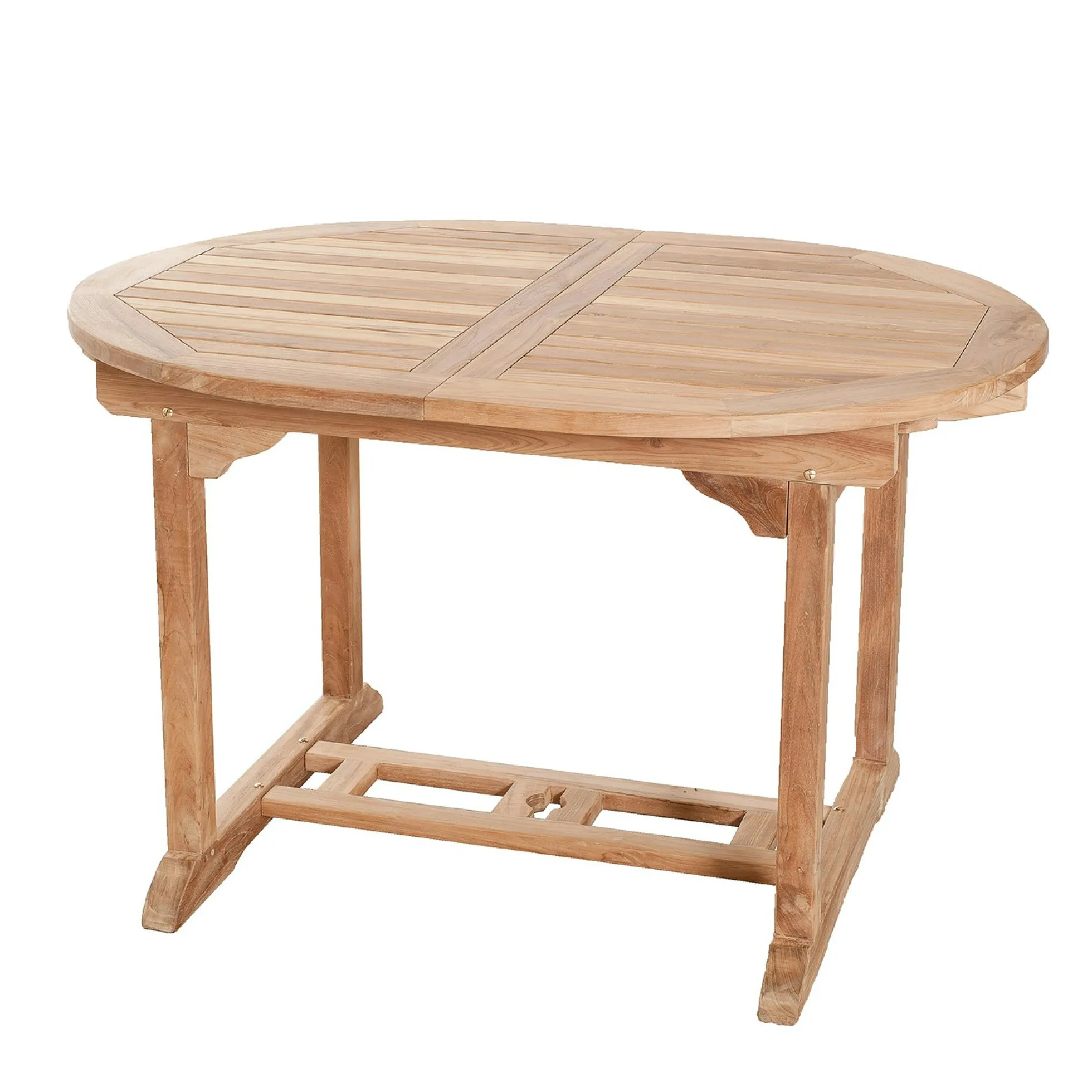 Salon de jardin en teck Table ovale 120/180 cm + 6 chaisespliantes SUMMER