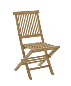 Salon de jardin en teck Table rectangle 120/180 cm et 6 chaises Java pliantes SUMMER