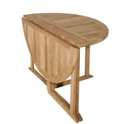 Salon de jardin en Teck table ronde 120cm 4 chaises SUMMER
