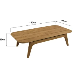 Salon de jardin 7 places en teck recyclé ORIA