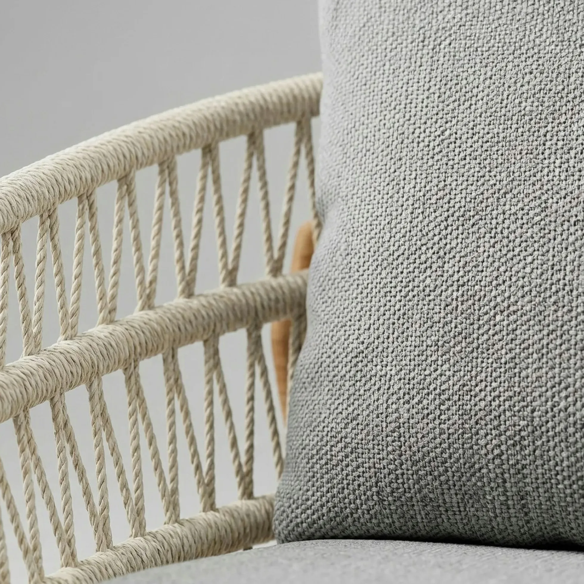 Salon de jardin 4 places en teck et cordage VASCA