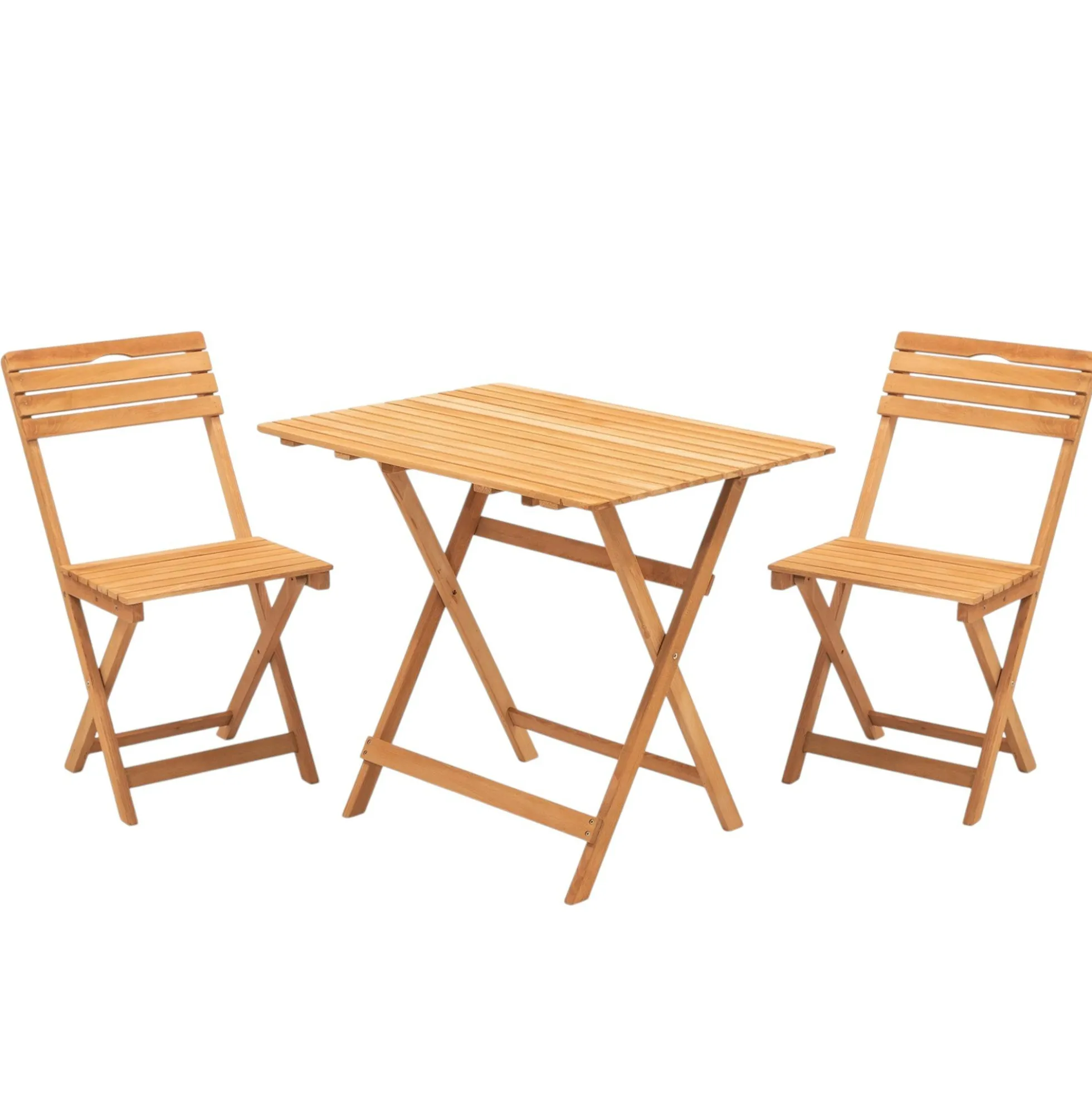 Salon de jardin 2 places - pliant, 4 coussins SORA