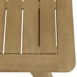 Salon de jardin table acacia et 6 fauteuils cordage beige avec coussins BAHIA