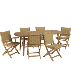 Salon de jardin table 200 cm 6 assises OSTIA