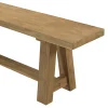 Salon de jardin 1 table et 2 bancs en bois de teck recyclé SANTO
