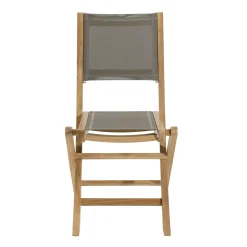 Salon de Jardin Table Teck 150/200cm + 6 Chaises pliantes SUMMER