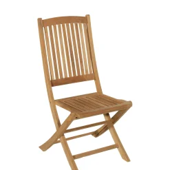 Salon de jardin teck brut table pieds tréteaux 180/240 + 6 chaises bord arrondi SUMMER