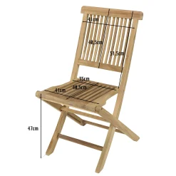 Salon de jardin teck brut table pieds en croix 180/240 + 6 chaises bord droit SUMMER