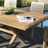 Salon de Jardin Teck Table extensible 180/240 + 6 fauteuils empilables SUMMER ref. 30020851