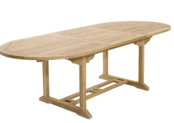 Salon de jardin Teck textile table 180cm 6 fauteuils SUMMER