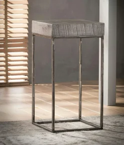 Sellette bois de manguier gris 70 cm LUCKNOW