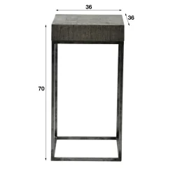 Sellette bois de manguier gris 70 cm LUCKNOW