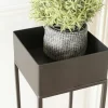 Sellette bois et métal noir industriel 60 cm CORUMBA