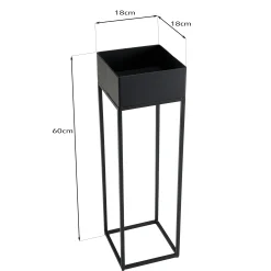Sellette bois et métal noir industriel 60 cm CORUMBA