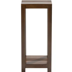 Sellette bois hévéa double plateau 30x30x70cm GALA