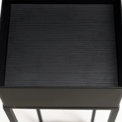 Sellette porte-plante bois-métal noir 80 cm CORUMBA