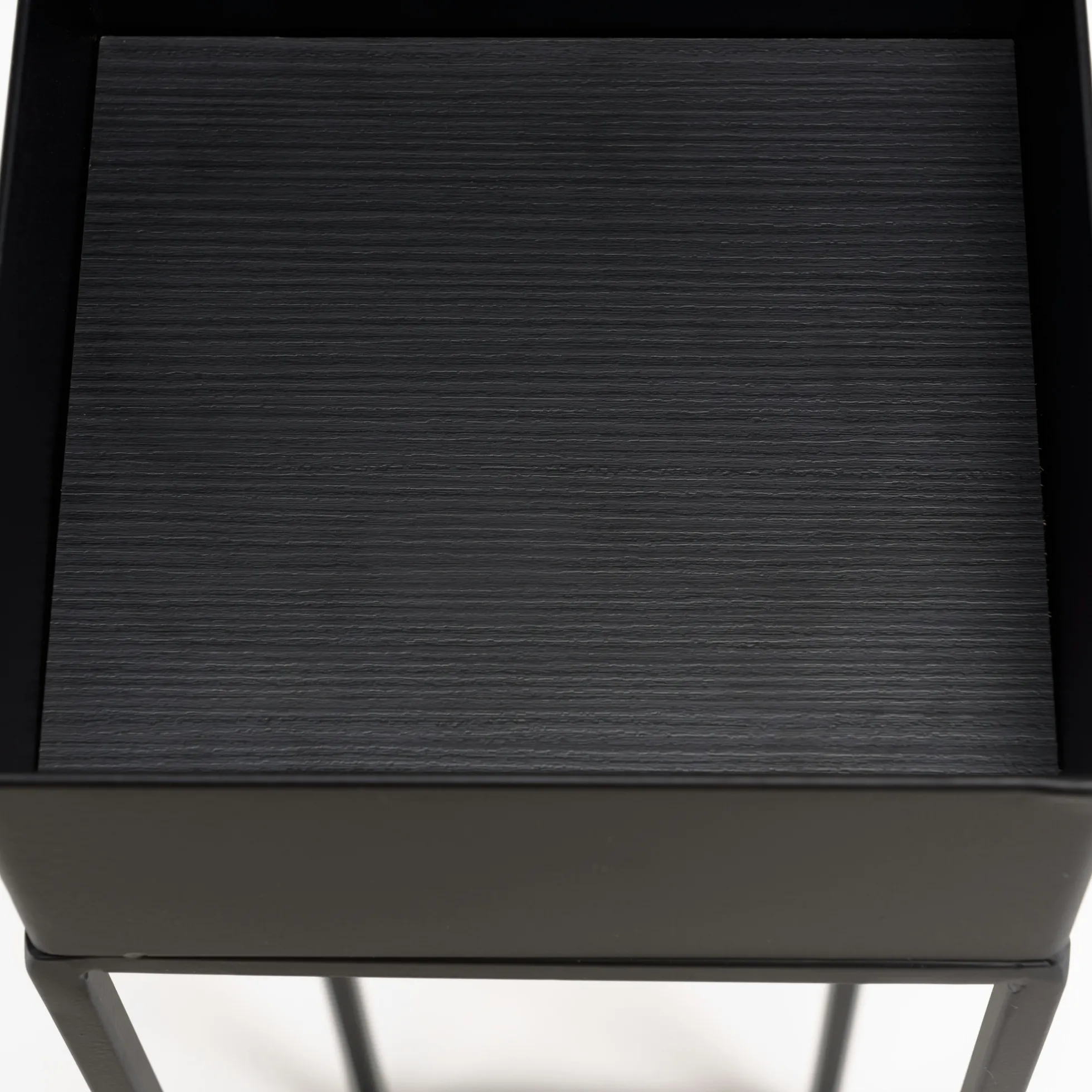 Sellette porte-plante bois-métal noir 80 cm CORUMBA