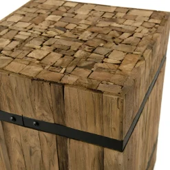Sellette porte-plante en teck recyclé 46 cm MATT