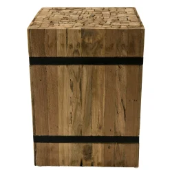 Sellette porte-plante en teck recyclé 46 cm MATT