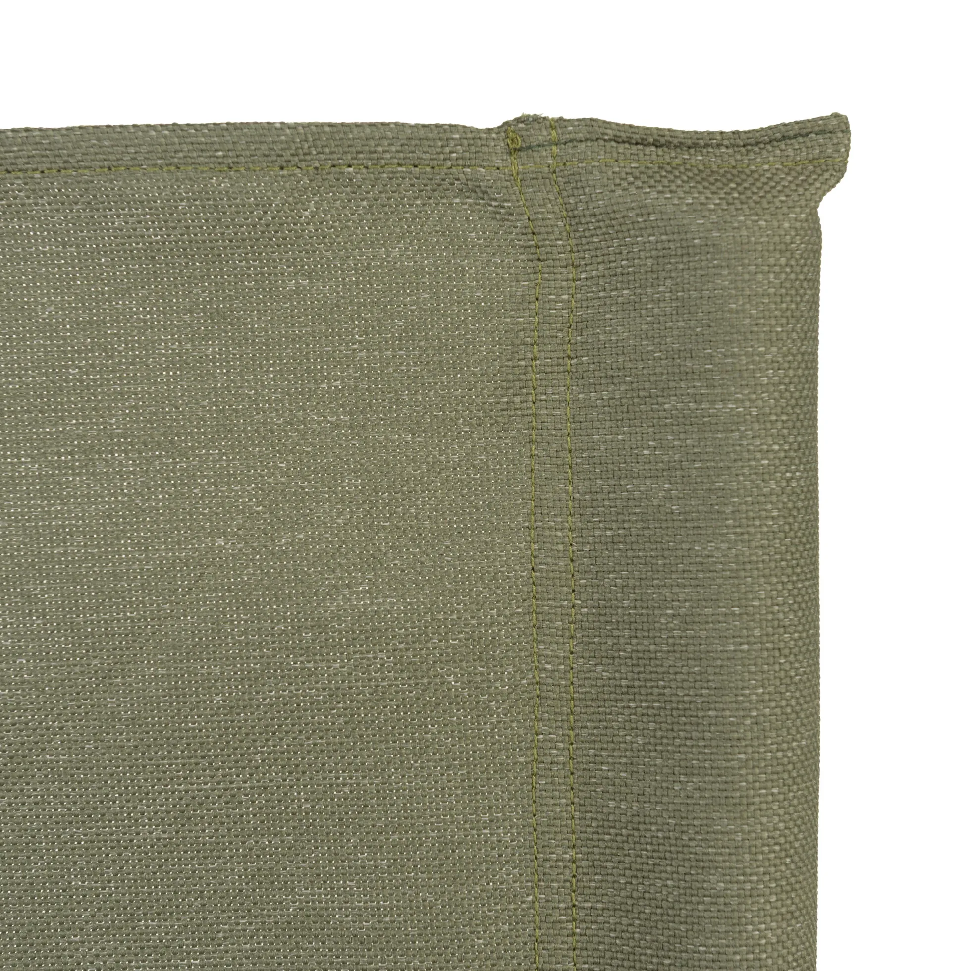 Set de 2 fauteuils pliants bambou, dossier/assise en tissu vert CALVIA