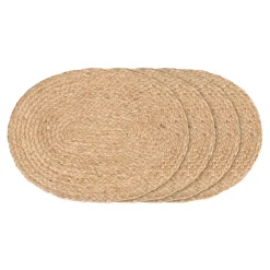 Set de table ovale en jute tressée (lot de 4)