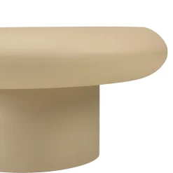 Set de 2 tables basses forme champignon en fer beige mat ELORA