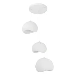 Suspension blanche étagée 3 lampes 55 cm NOXIS
