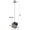 Suspension contemporaine effet glaçon finition chromée NIAGARA