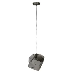 Suspension contemporaine effet glaçon finition chromée NIAGARA